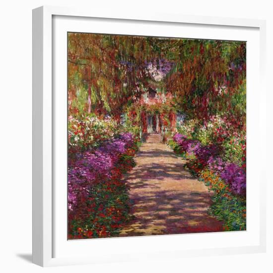 A Pathway in Monet's Garden, Giverny, 1902-Claude Monet-Framed Giclee Print