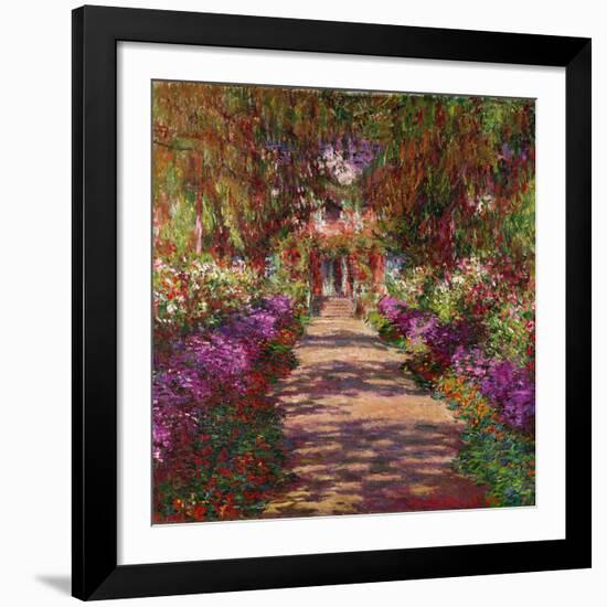 A Pathway in Monet's Garden, Giverny, 1902-Claude Monet-Framed Giclee Print