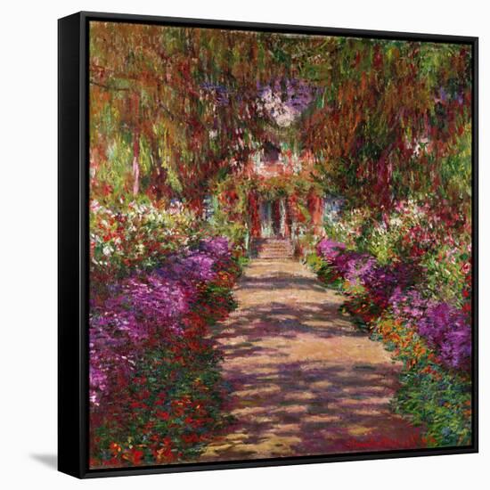 A Pathway in Monet's Garden, Giverny, 1902-Claude Monet-Framed Stretched Canvas