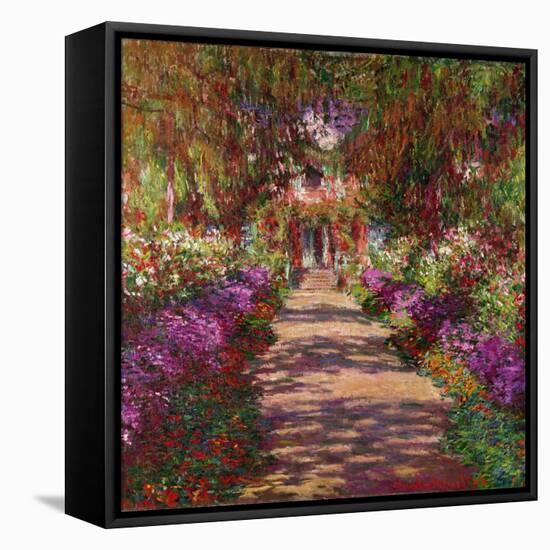 A Pathway in Monet's Garden, Giverny, 1902-Claude Monet-Framed Stretched Canvas