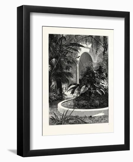 A Patio, or Central Courtyard, Seville, Spain-null-Framed Giclee Print