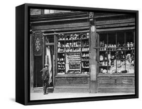 A Pawnbroker's Shop Front, Bow, London, 1926-1927-Whiffin-Framed Stretched Canvas