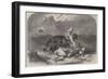 A Pawnee Indian Attacked by Grizzly Bears-null-Framed Giclee Print