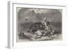 A Pawnee Indian Attacked by Grizzly Bears-null-Framed Giclee Print