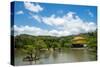 A peaceful lake in front of the golden pavilion of Kinkaku-ji in Kyoto, Japan, Asia-Logan Brown-Stretched Canvas