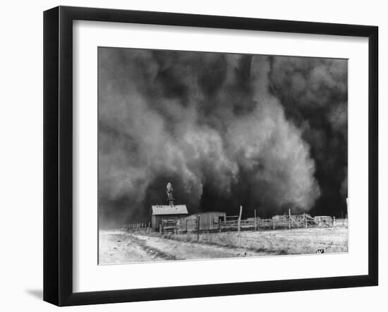 A Peaceful Little Ranch in Boise City, Oklahoma-null-Framed Premium Photographic Print