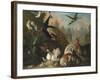 A Peacock and Other Birds in an Ornamental Landscape-Marmaduke Cradock-Framed Giclee Print