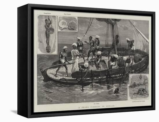 A Pearl Fishery in Ceylon-Joseph Nash-Framed Stretched Canvas