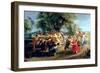 A Peasant Dance, 1636-40-Peter Paul Rubens-Framed Giclee Print