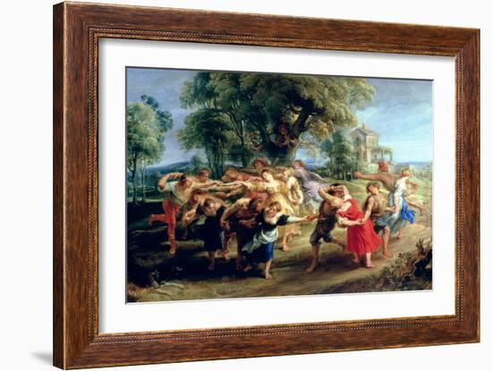 A Peasant Dance, 1636-40-Peter Paul Rubens-Framed Giclee Print