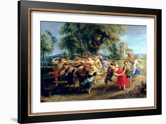 A Peasant Dance, 1636-40-Peter Paul Rubens-Framed Giclee Print