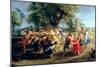 A Peasant Dance, 1636-40-Peter Paul Rubens-Mounted Giclee Print