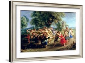 A Peasant Dance, 1636-40-Peter Paul Rubens-Framed Giclee Print