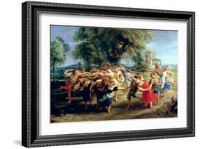 A Peasant Dance, 1636-40-Peter Paul Rubens-Framed Giclee Print