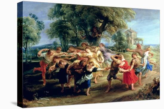 A Peasant Dance, 1636-40-Peter Paul Rubens-Stretched Canvas