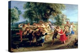 A Peasant Dance, 1636-40-Peter Paul Rubens-Stretched Canvas