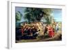 A Peasant Dance, 1636-40-Peter Paul Rubens-Framed Giclee Print