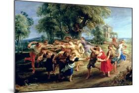 A Peasant Dance, 1636-40-Peter Paul Rubens-Mounted Giclee Print