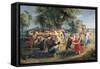 A Peasant Dance-Peter Paul Rubens-Framed Stretched Canvas