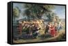 A Peasant Dance-Peter Paul Rubens-Framed Stretched Canvas