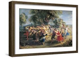 A Peasant Dance-Peter Paul Rubens-Framed Art Print
