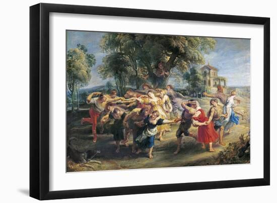 A Peasant Dance-Peter Paul Rubens-Framed Art Print