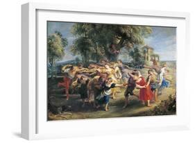 A Peasant Dance-Peter Paul Rubens-Framed Art Print