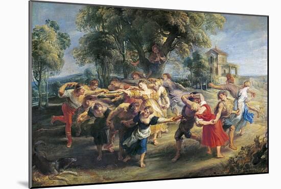 A Peasant Dance-Peter Paul Rubens-Mounted Art Print