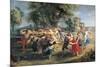 A Peasant Dance-Peter Paul Rubens-Mounted Premium Giclee Print