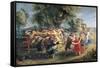 A Peasant Dance-Peter Paul Rubens-Framed Stretched Canvas
