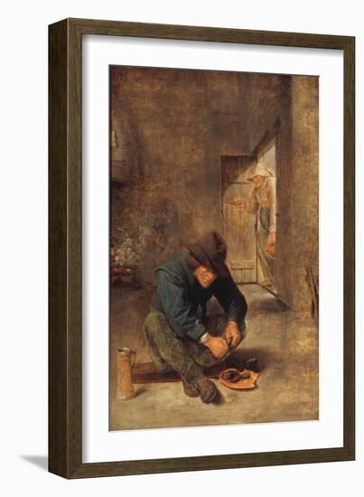 A Peasant eating Mussels in an Interior-Adraen Brouwer-Framed Giclee Print