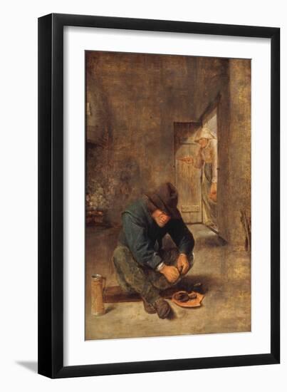 A Peasant eating Mussels in an Interior-Adraen Brouwer-Framed Giclee Print