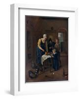 A Peasant Family at Meal-Time ('Grace before Meat), C1665-Jan Steen-Framed Giclee Print