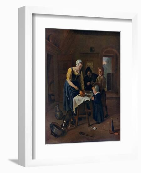 A Peasant Family at Meal-Time ('Grace before Meat), C1665-Jan Steen-Framed Giclee Print