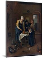 A Peasant Family at Meal-Time ('Grace before Meat), C1665-Jan Steen-Mounted Giclee Print