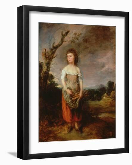 A Peasant Girl Gathering Faggots in a Wood, 1782-Thomas Gainsborough-Framed Giclee Print