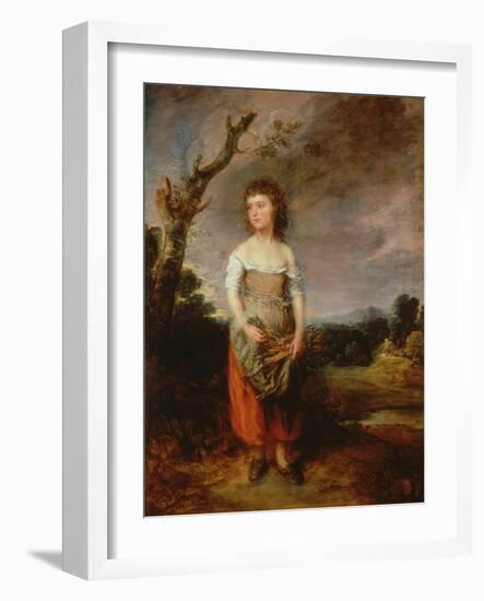 A Peasant Girl Gathering Faggots in a Wood, 1782-Thomas Gainsborough-Framed Giclee Print