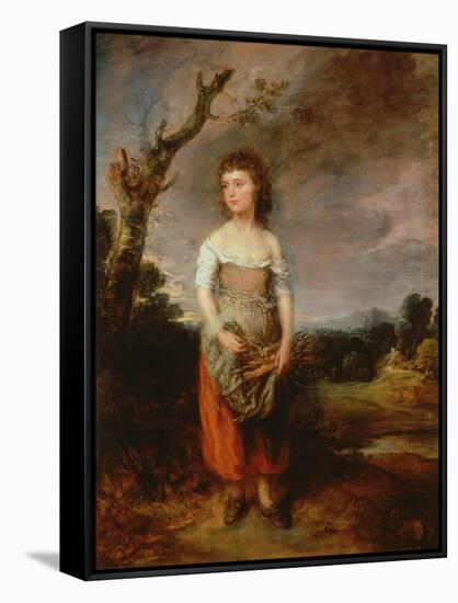 A Peasant Girl Gathering Faggots in a Wood, 1782-Thomas Gainsborough-Framed Stretched Canvas