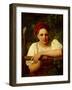 A Peasant Girl of Tver Region, 1840-Alexei Gavrilovich Venetsianov-Framed Giclee Print