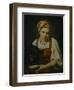 A Peasant Girl with a Calf, End 1820S-Alexei Gavrilovich Venetsianov-Framed Giclee Print