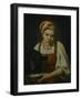 A Peasant Girl with a Calf, End 1820S-Alexei Gavrilovich Venetsianov-Framed Giclee Print