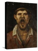 A Peasant Man Shouting-Annibale Carracci-Stretched Canvas