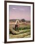 A Peasant, Mowing-Charles Emile Jacque-Framed Giclee Print