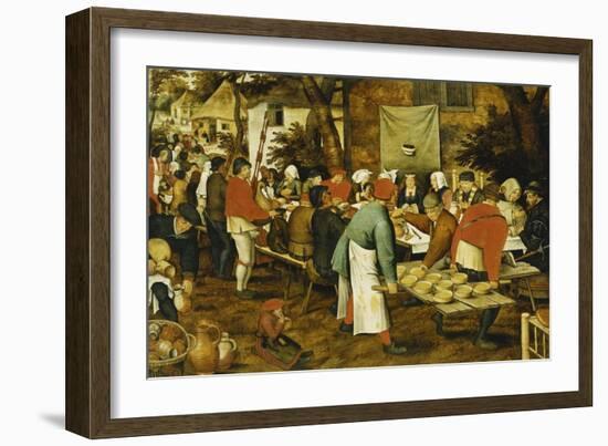 A Peasant Wedding Feast, 1630-Pieter Brueghel the Younger-Framed Giclee Print