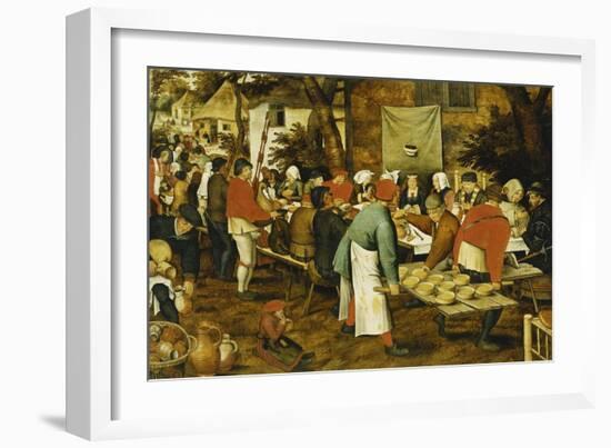 A Peasant Wedding Feast, 1630-Pieter Brueghel the Younger-Framed Giclee Print