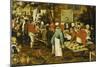 A Peasant Wedding Feast, 1630-Pieter Brueghel the Younger-Mounted Giclee Print