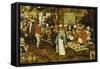 A Peasant Wedding Feast, 1630-Pieter Brueghel the Younger-Framed Stretched Canvas