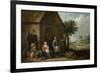 A Peasant with His Wife and Child-David Teniers II-Framed Premium Giclee Print