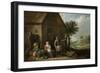 A Peasant with His Wife and Child-David Teniers II-Framed Art Print