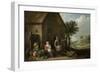 A Peasant with His Wife and Child-David Teniers II-Framed Art Print